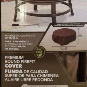 elemental 38-in Brown Round Firepit Cover